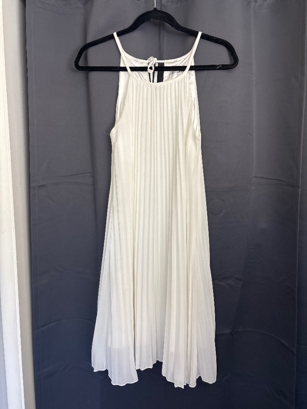 White Pleated Party Dress